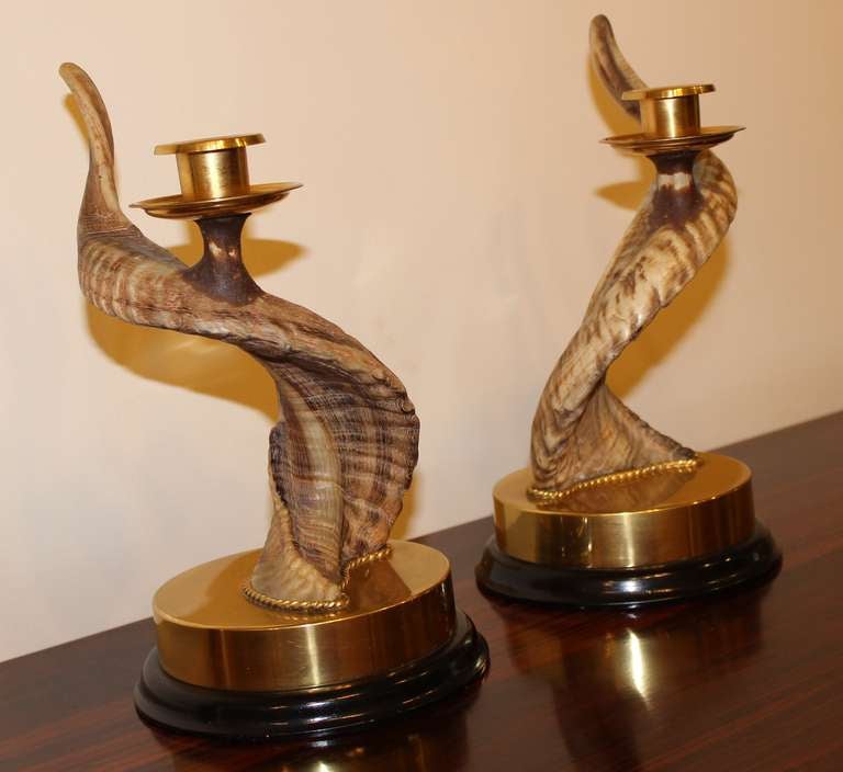 Anthony Redmile London Horn Candlesticks 1