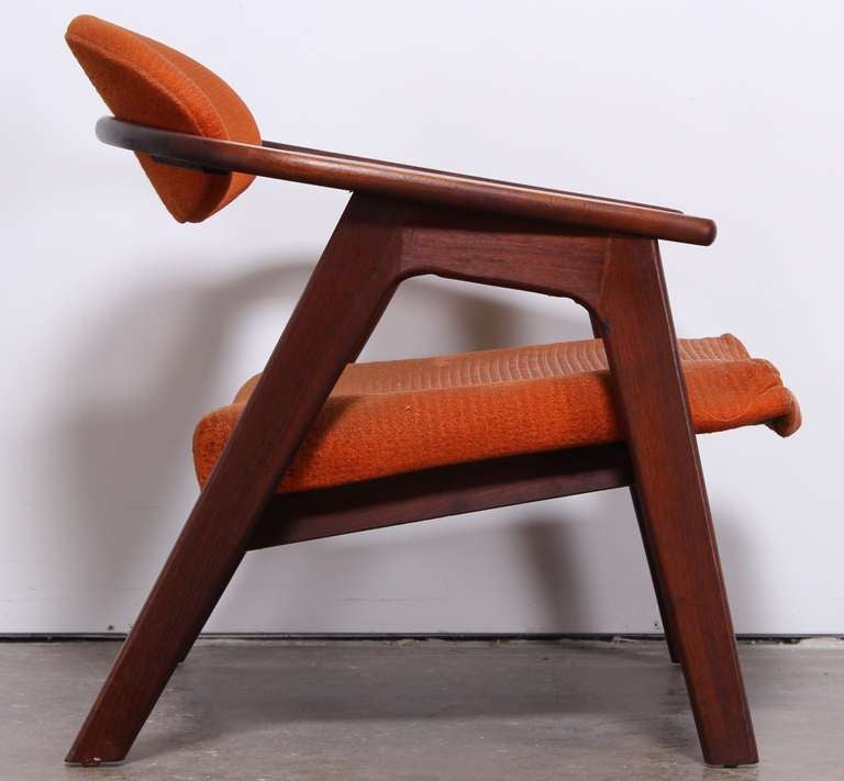 Mid Century Modern Adrian Pearsall Walnut Captain's Chair 916-CC 2