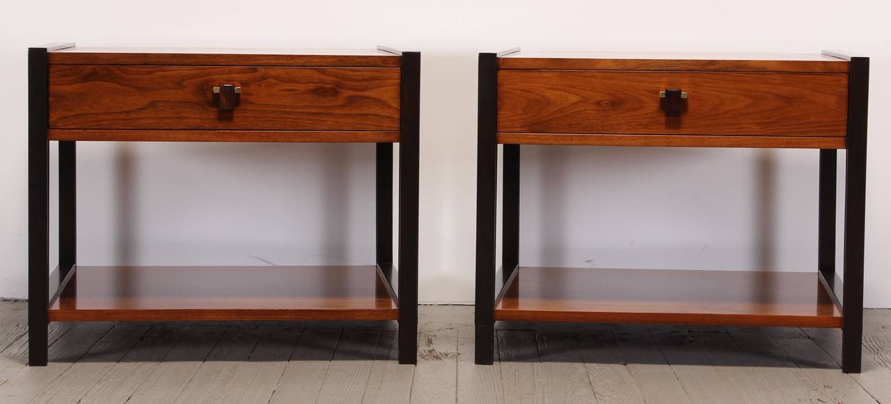 Mid-Century Modern Pair of Edward Wormley Side Tables for Dunbar, 1960