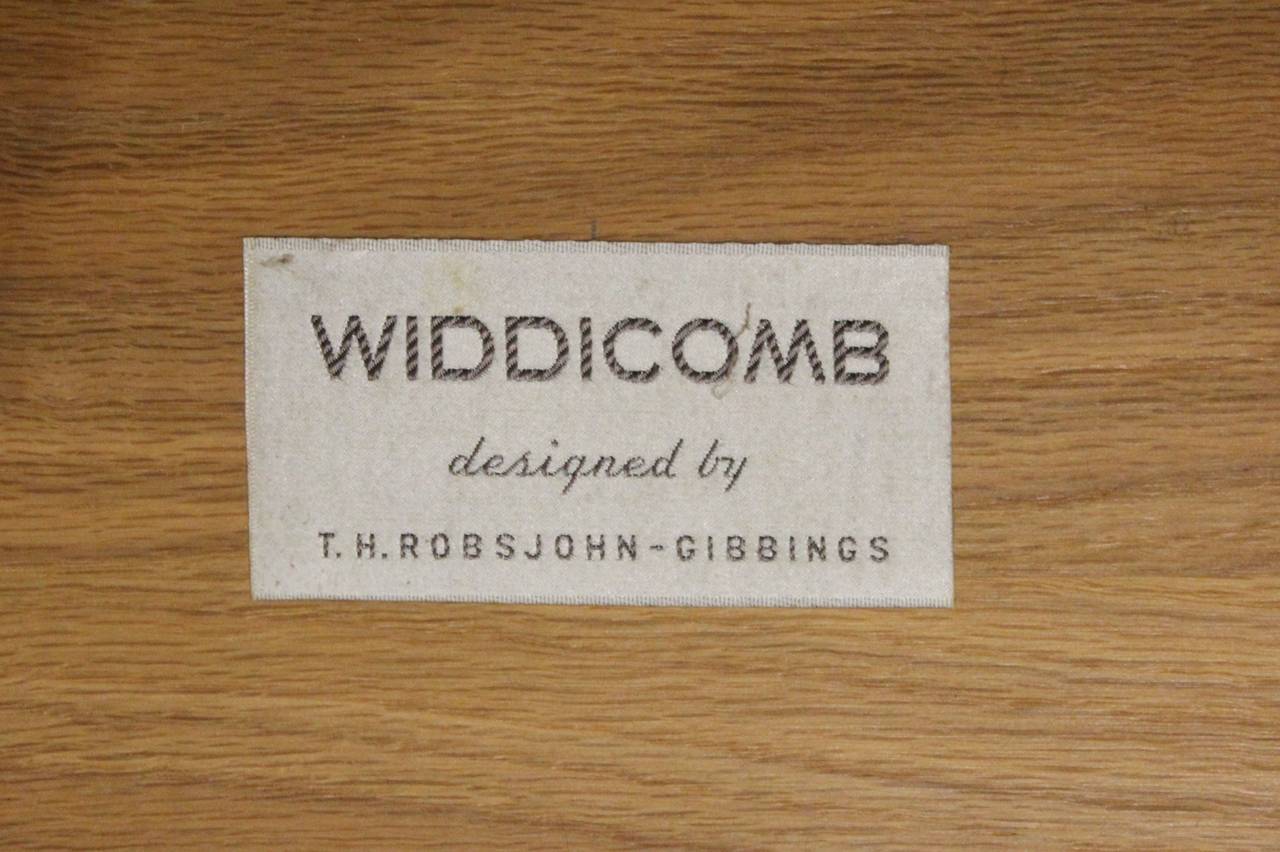 T. H. Robsjohn-Gibbings Walnut Dresser or Chest with Silver Plate Pulls, 1940 1