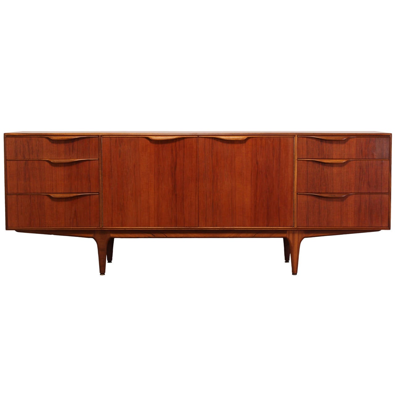 Danish Style Teak MidCentury Modern Credenza or Sideboard, 1960 at 1stDibs