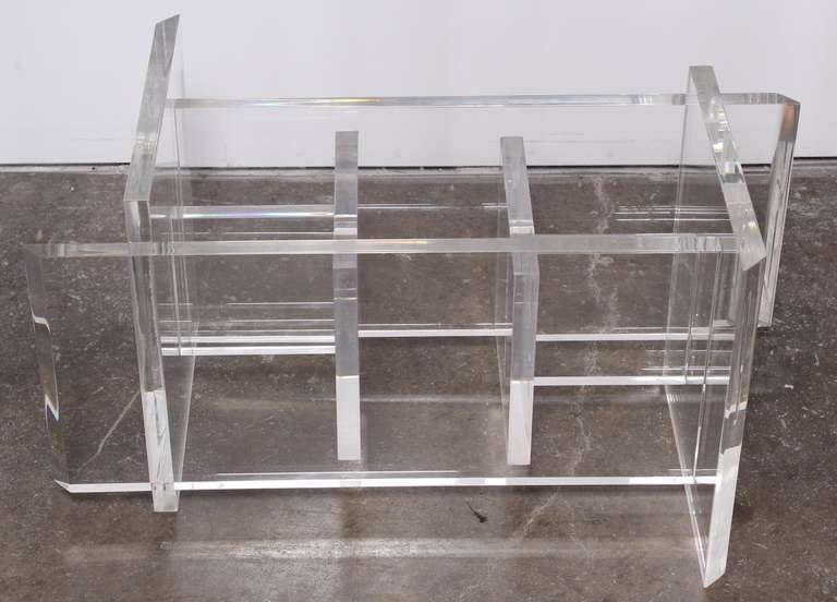 Mid Century Modern Geometric Lucite Cocktail Table, 1970 3