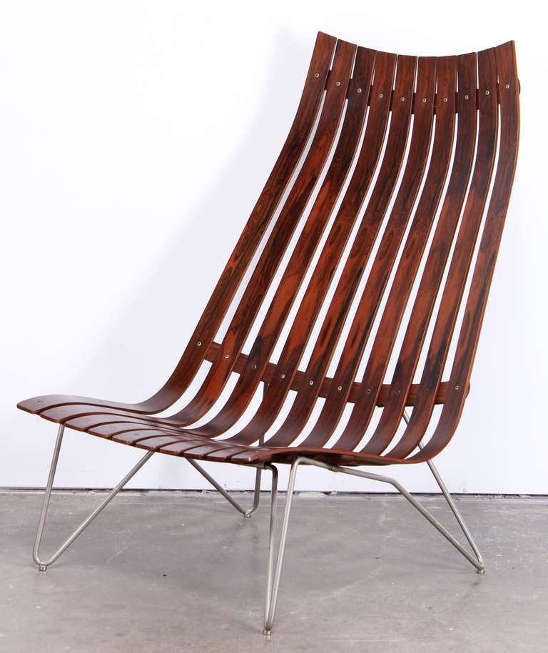 Hans Brattrud Rosewood "Scandia" Chair for Hove Mobler