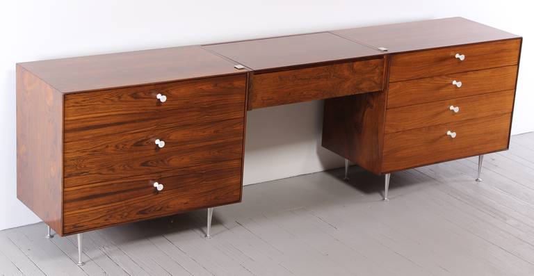 Mid-20th Century George Nelson Thin Edge Rosewood Vanity for Herman Miller, 1960