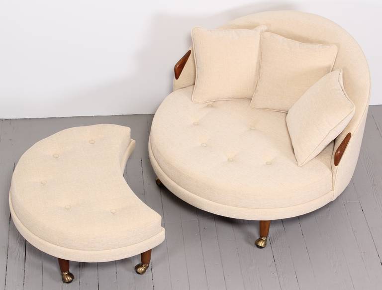 saucer chair with ottoman