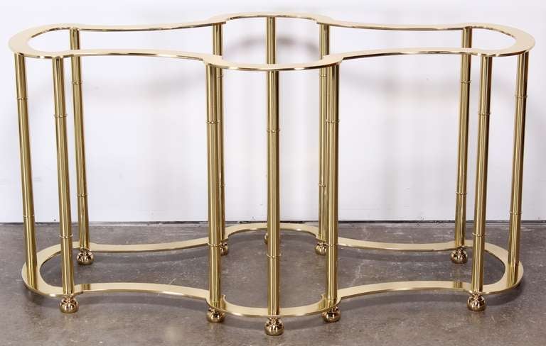 Mid-Century Modern Excellent Brass Mastercraft Dining Table, 1970