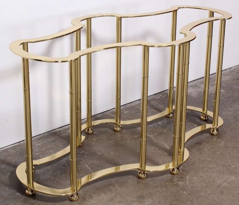 American Excellent Brass Mastercraft Dining Table, 1970