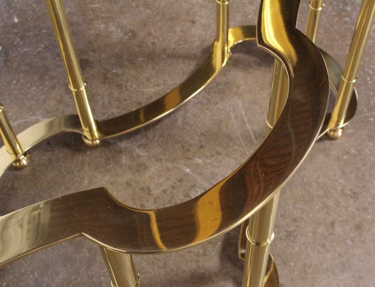 Excellent Brass Mastercraft Dining Table, 1970 1