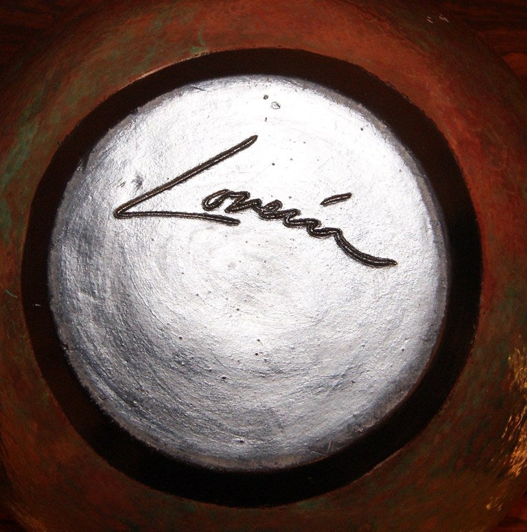 20th Century Matthew Lovein Raku Pottery Wish Keeper Vessel In Excellent Condition In Hamburg, PA