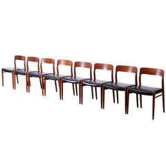Set of 8 Niels Moller Teak Dining Chairs