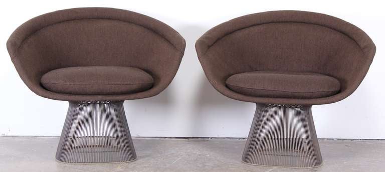 Pair of Warren Platner Bronze Lounge Chairs for Knoll, 1971 1