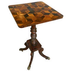 Parquetry Top Antique Table