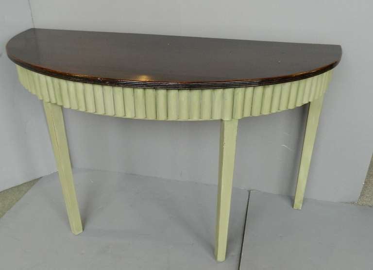 Pair of Demilune Console Tables at 1stDibs