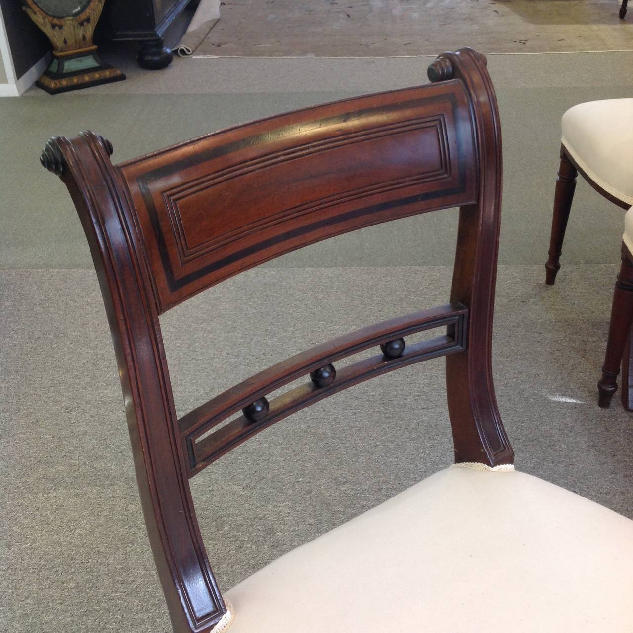 12 English Regency Dining Chairs 3