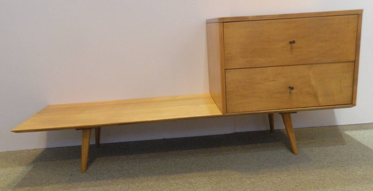 Mid-Century Modern Paul McCobb Planner Group Bench and Cabinet For Sale