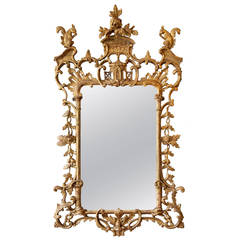 Chippendale Giltwood Girandole Mirror, 18th Century