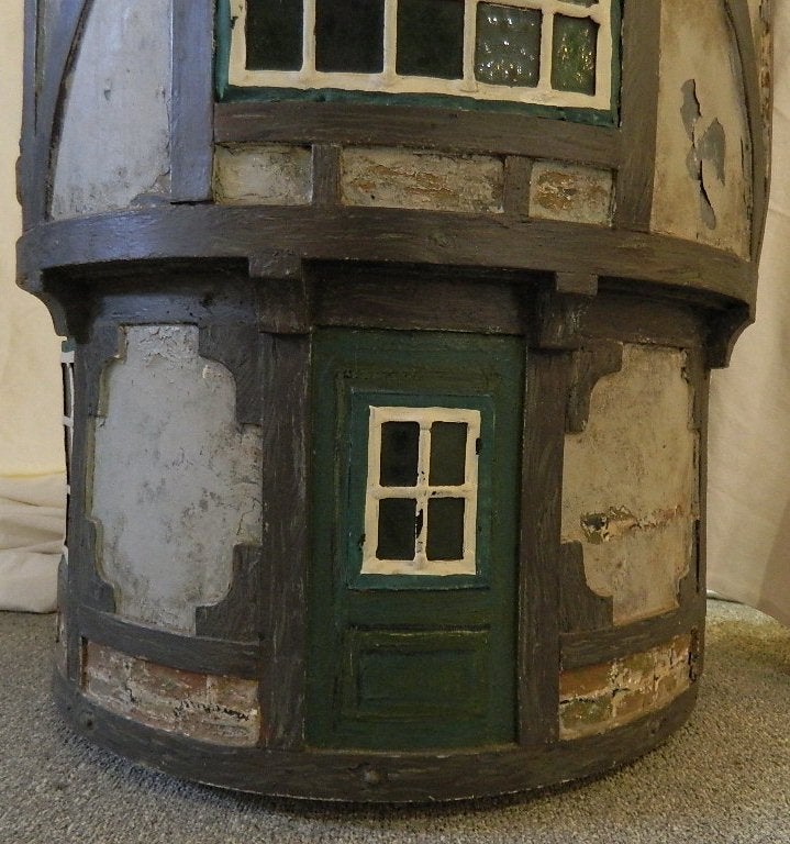 Large Tudor House Figural Hanging Light Fixture