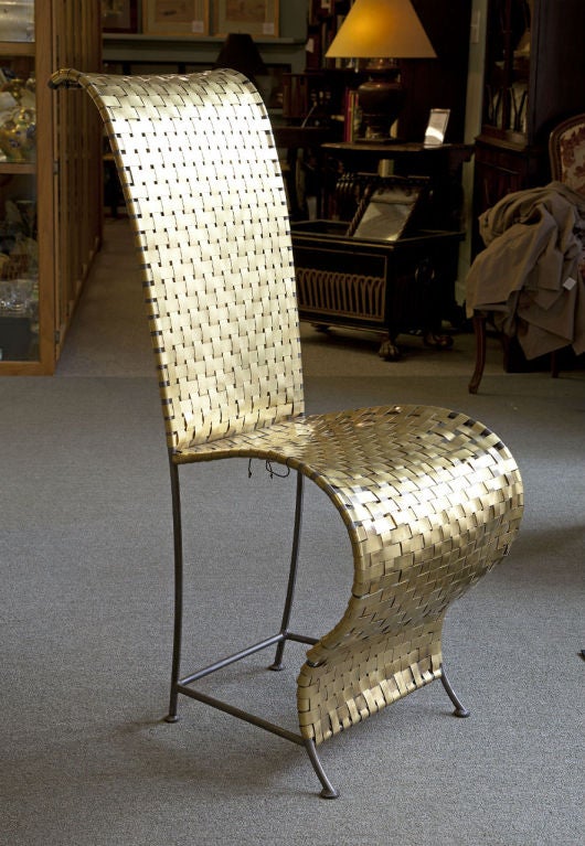 Guy Martin Femme Fatale Corset Chair Woven Brass and Iron