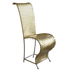 Guy Martin Femme Fatale Corset Chair Woven Brass and Iron