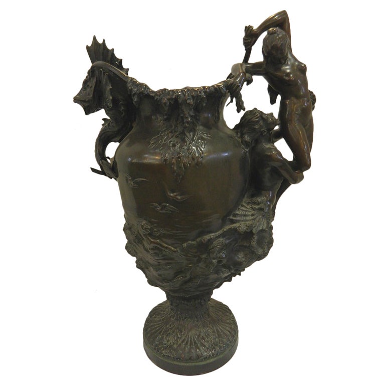 La Mer  Bronze from Henri Leon Thiebault Foundry For Sale