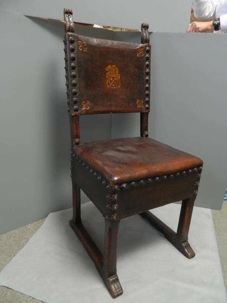 Peruvian Six Spanish Colonial Style Side Chairs