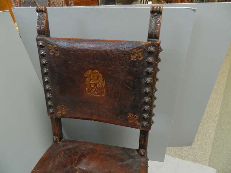 Six Spanish Colonial Style Side Chairs In Good Condition In Houston, TX