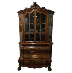 Antique Small Dutch 18th Century Curio Cabinet