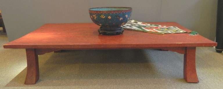 Japanese Lacquered Tea Table In Fair Condition In Houston, TX