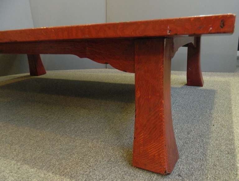 Wood Japanese Lacquered Tea Table