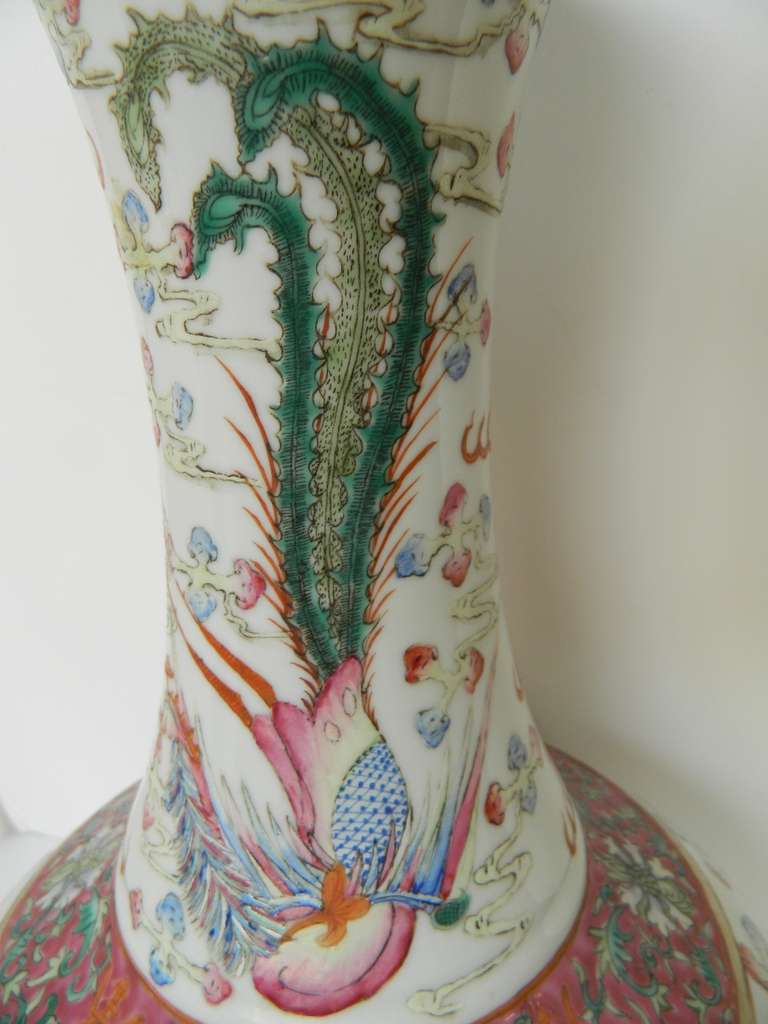 Chinese Polychrome Dragon Vase 4