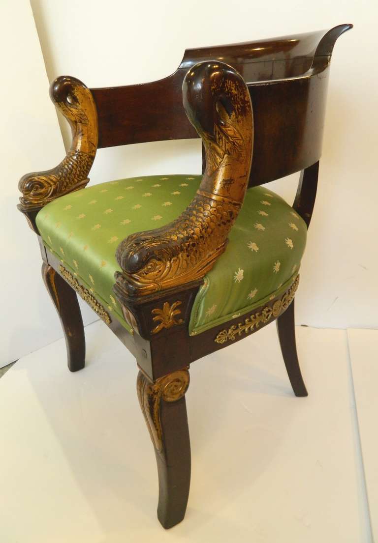 First Empire 1st Empire Dolphin Tub Chair For Sale