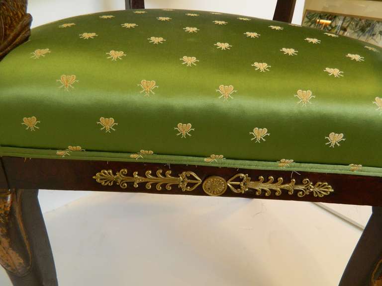 1st Empire Dolphin Tub Chair In Good Condition For Sale In Houston, TX