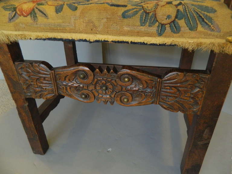 Antique Italian Carved Renaissance Style Armchair 2