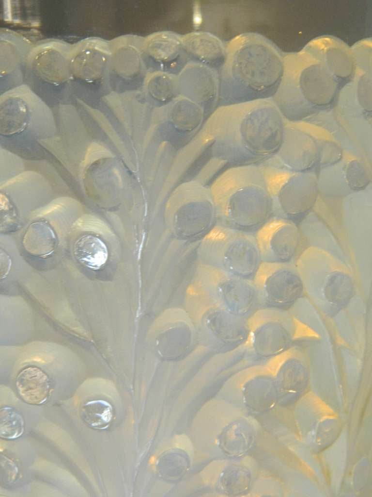 Art Deco R Lalique Holly Vase For Sale