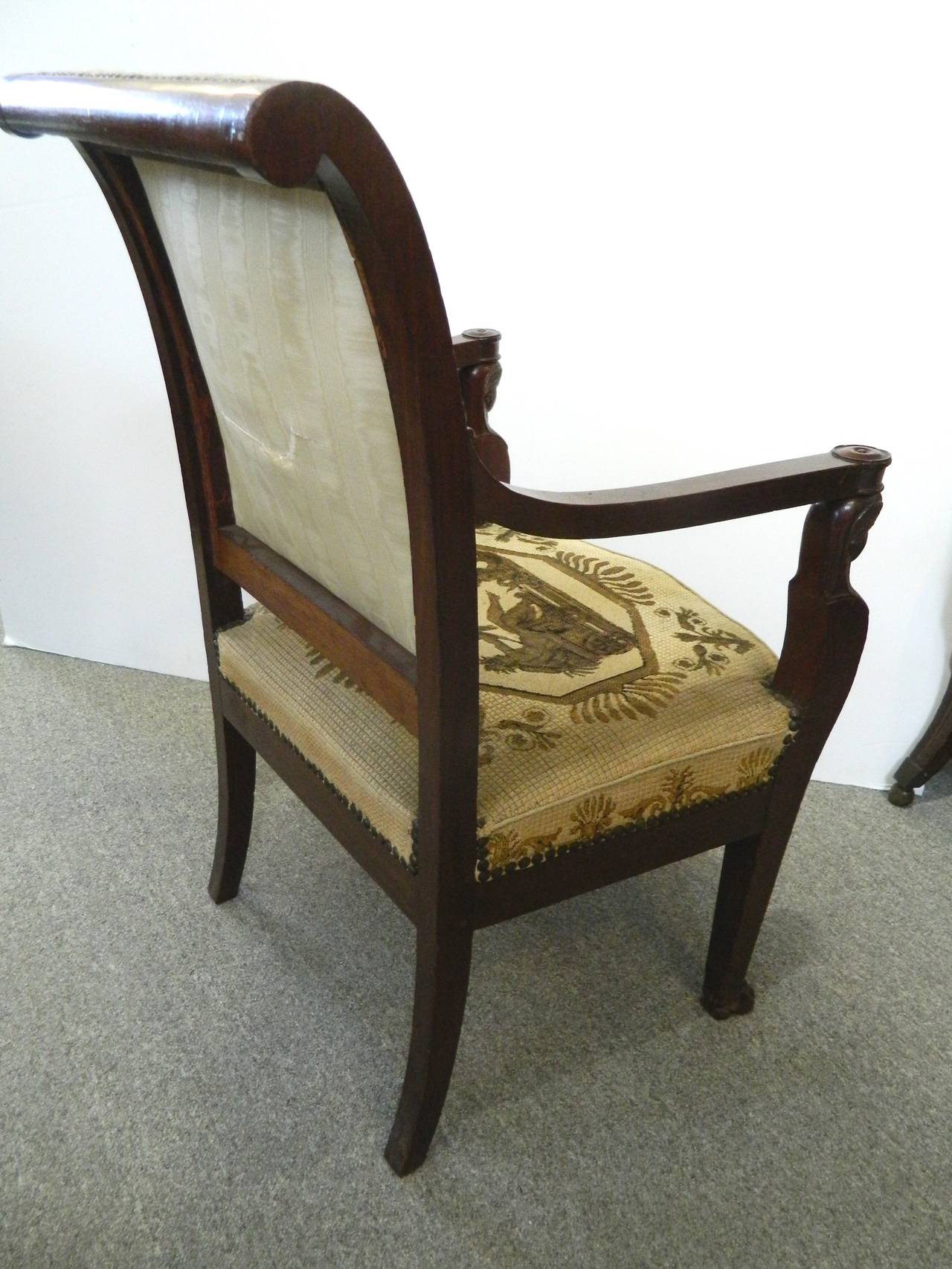 Pair of Greek Revival Armchairs, Early 19th Century For Sale 3