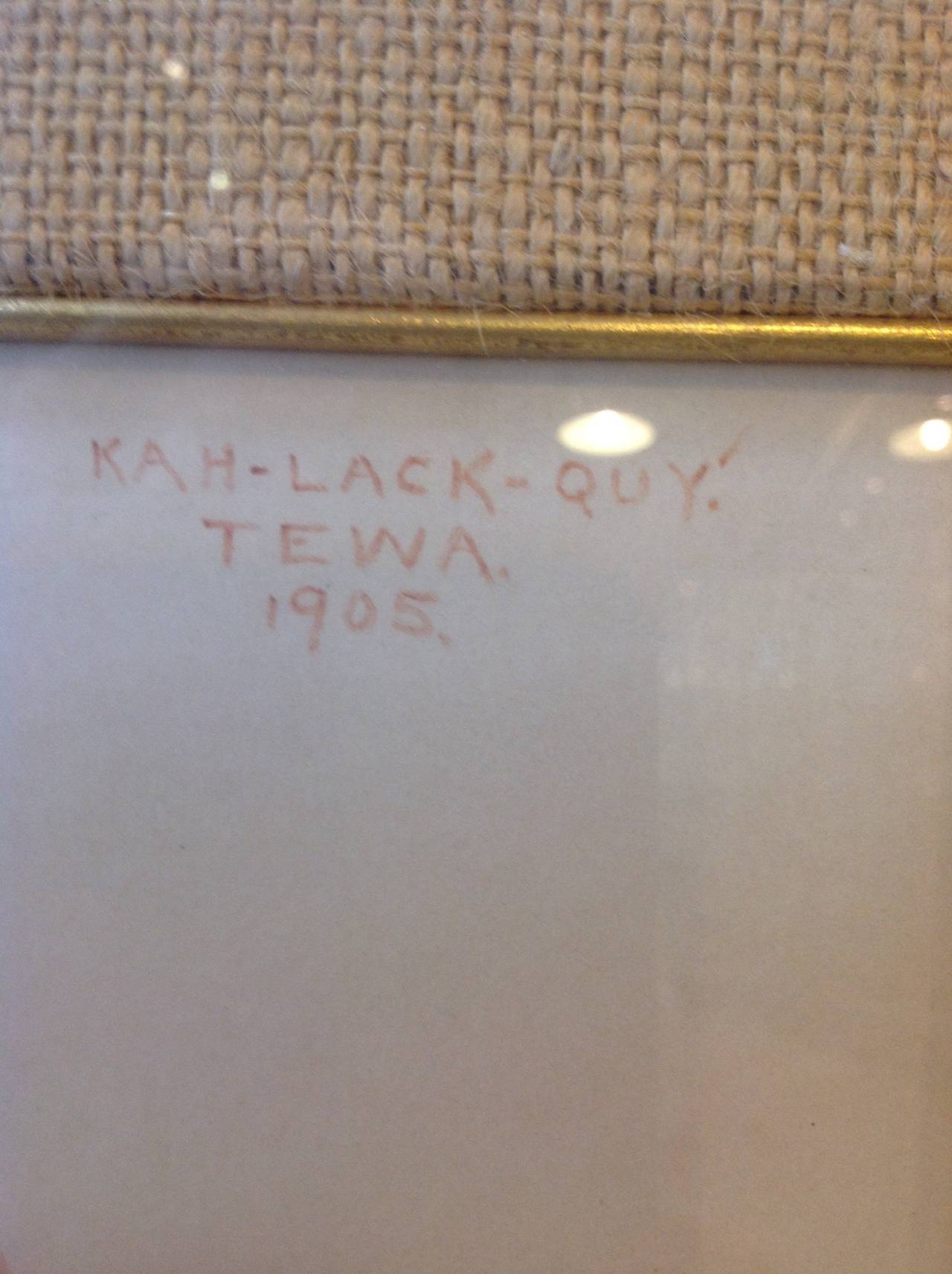 Other Drawing Kah-Lack-Que by Ea Burbank, circa 1905 For Sale
