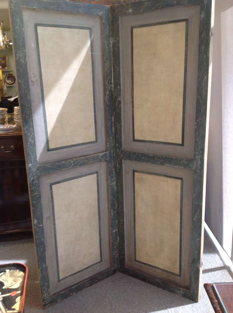 Neoclassical  Four Panel Screen Early 19th Century For Sale 3