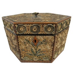 Scroll Paper Tea Caddy  Late 18th Century