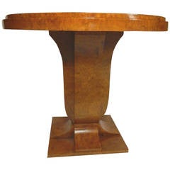 Art Moderne Low Table  Burled Walnut