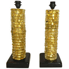 Pair of Seguso Table Lamps, Murano