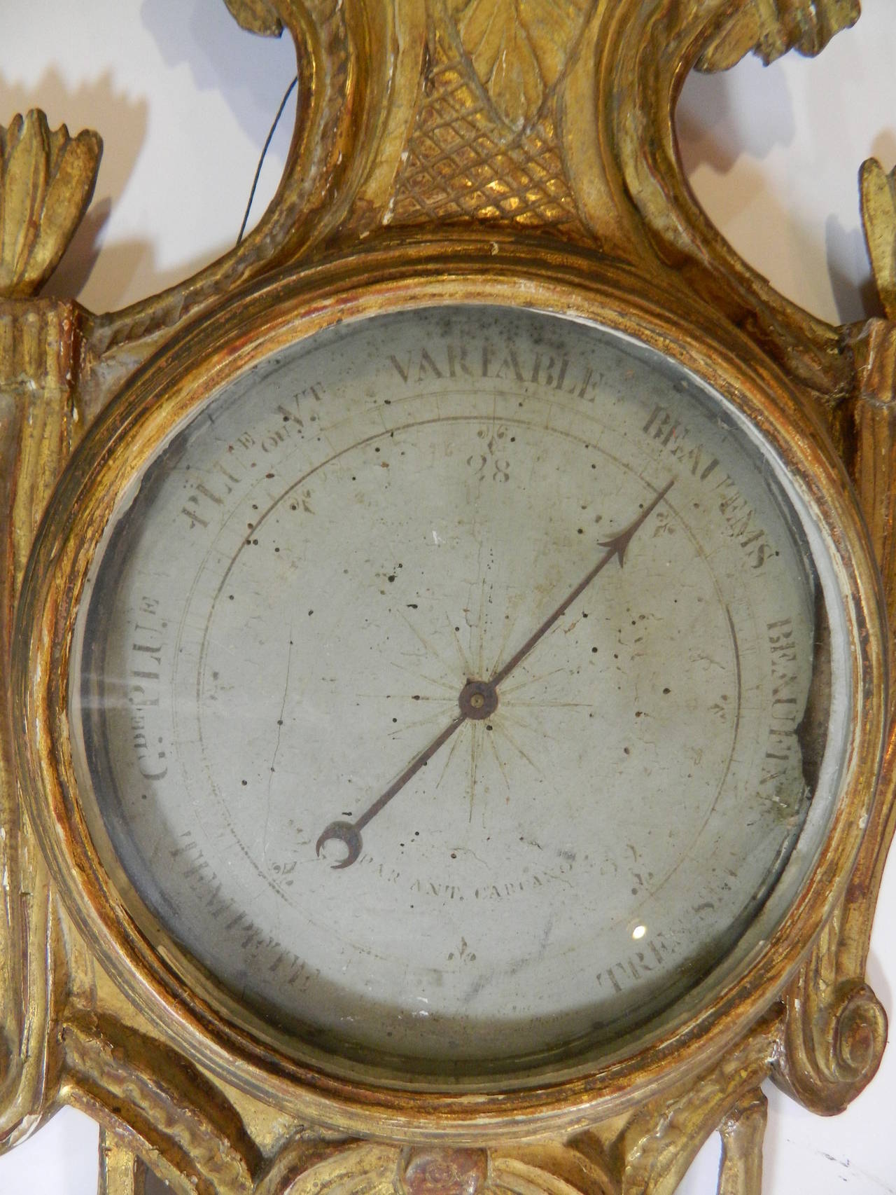 Louis XV French Giltwood Barometer