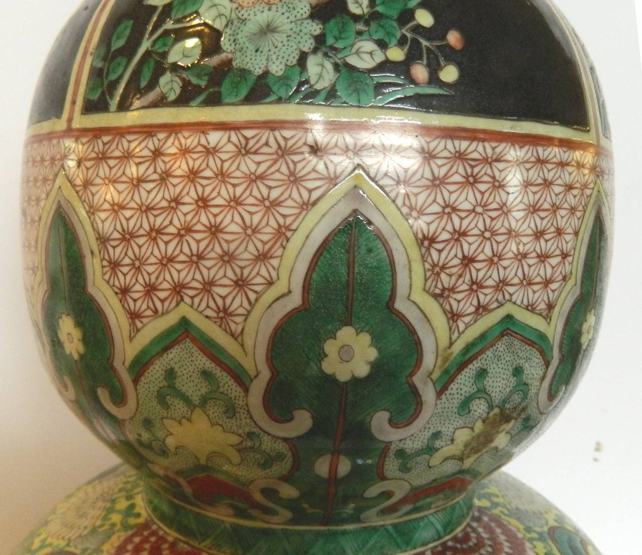 19th Century Large Famille Noir Vase For Sale