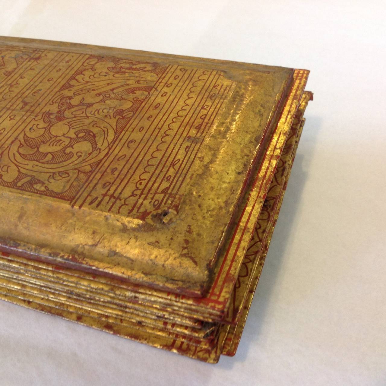 Burmese Buddhist Gilt and Lacquer Manuscript 3