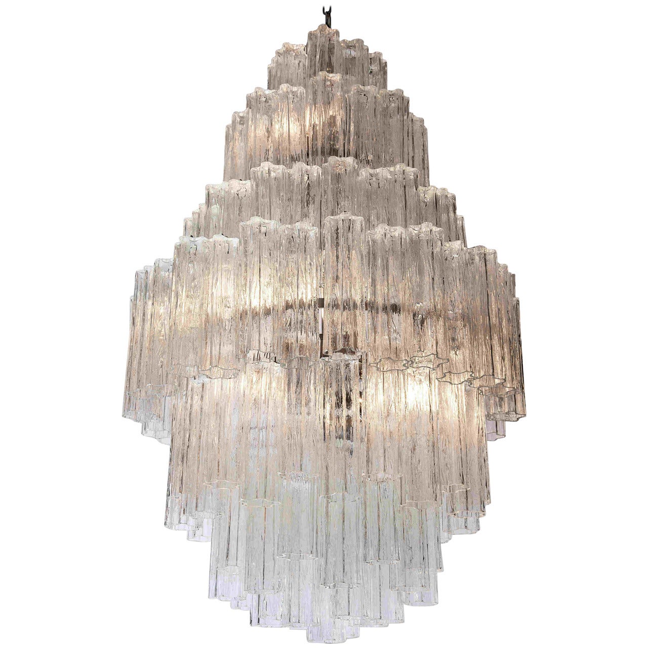 Venini Tronchi Chandelier, Large For Sale