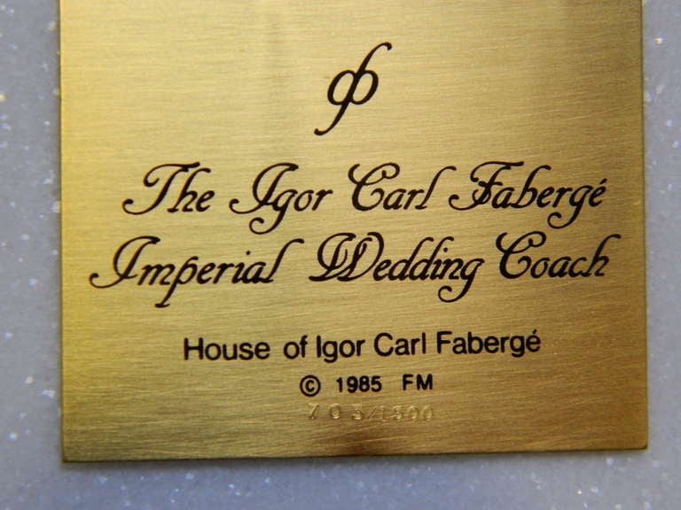 Imperial Wedding Coach Igor Carl Faberge' 3