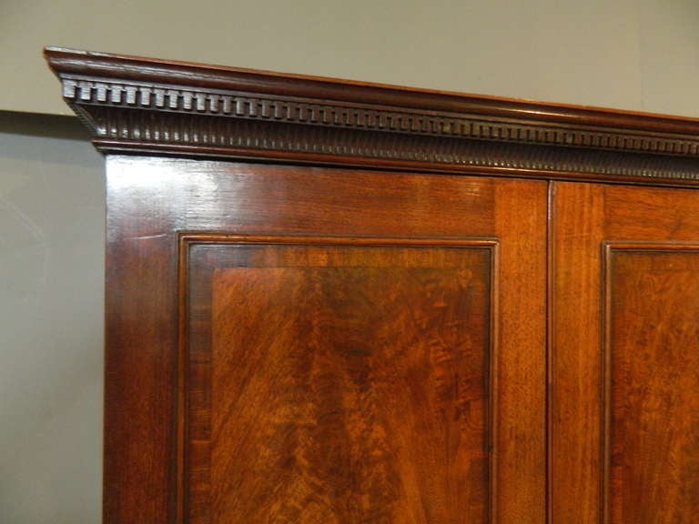 British Antique English Georgian Style Secretary Bookcase Mahogany