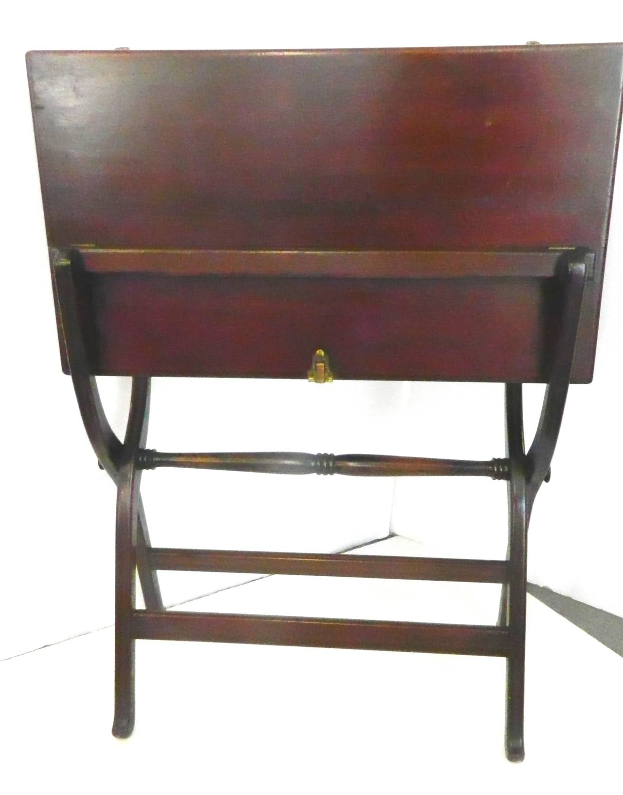 Mahogany Folding Desk or Table For Sale 1