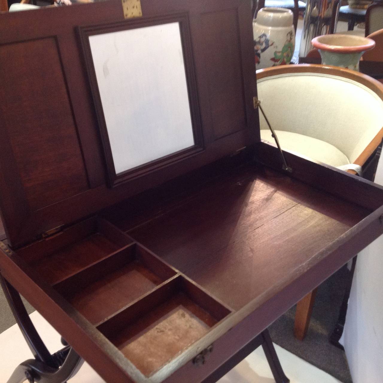 Unknown Mahogany Folding Desk or Table For Sale