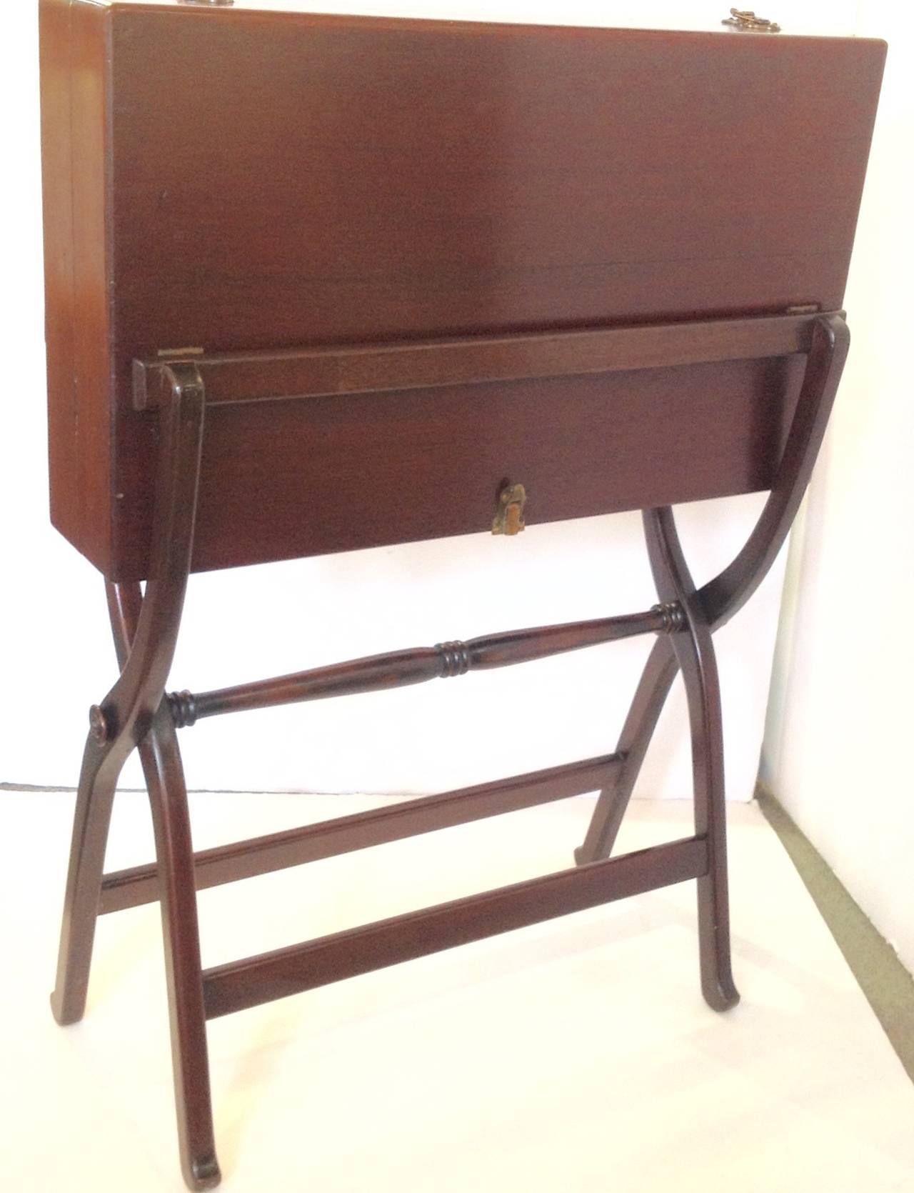 Mahogany Folding Desk or Table For Sale 3