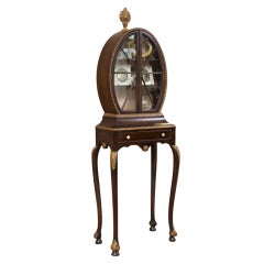 English George II Style Oval Display Cabinet